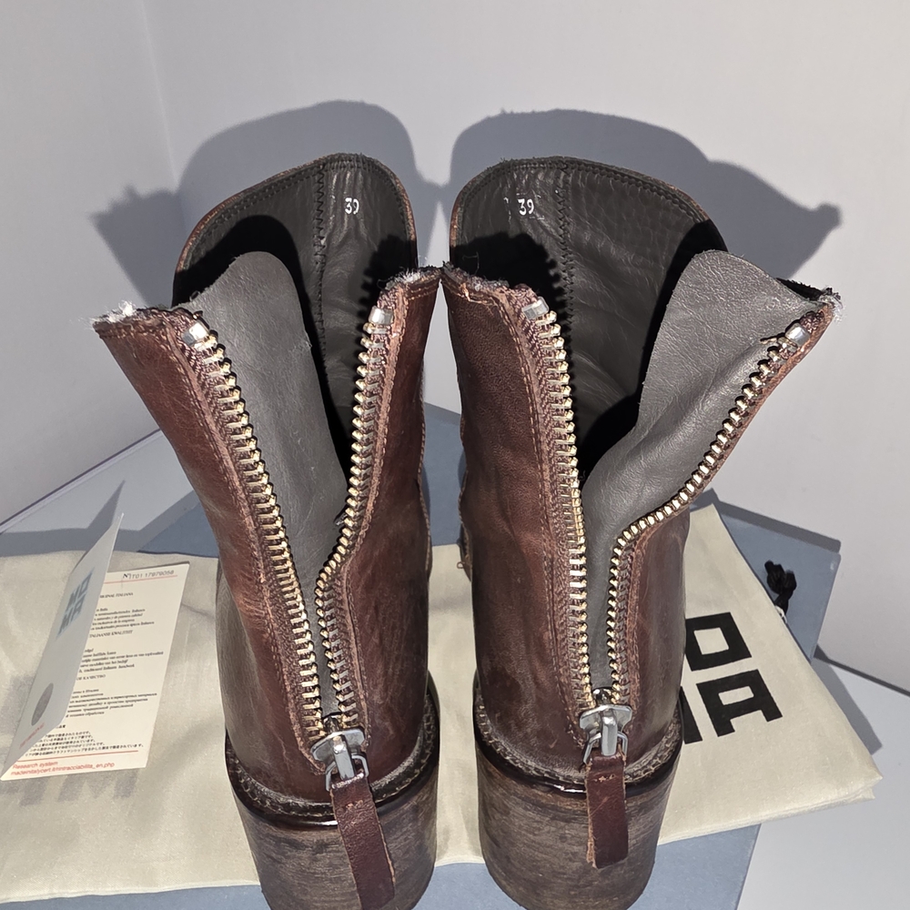Moma Tronchetta Donna Leather Ankle Boots - Picture 4 of 5